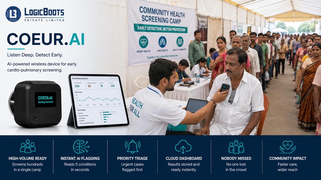 Healthcare worker in a rural setting checking a patient